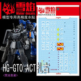 20250722 XUEYAN XY / SNOW FLAME HG 09 Gto ACT Zaku Fluorescence High-Accuracy Water slide decal