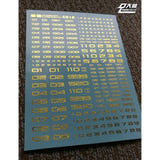 DL DALIN Water slide decal C013 1/144 1/100 1/60 Letter Series General Use Gold Coating