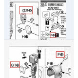 CB RG 24 butcher parts for Zaku II char version f-13  g1-13 F18 G2-2