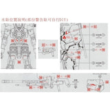 DL DALIN Water slide decal GN12  MG 1/100 Dynames
