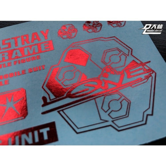 DL DALIN Water slide decal MG MB Red Frame Flying Backpack Stand