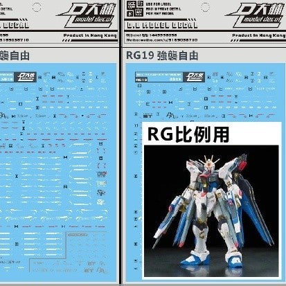 DL DALIN Water slide decal RG RG 1/144 STRIKE FREEDOM