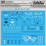 DL DALIN Water slide decal MG Series Ka Nu Hi Nu  00Q GN4 JUSETICE UNICORN DYNAMES RX78