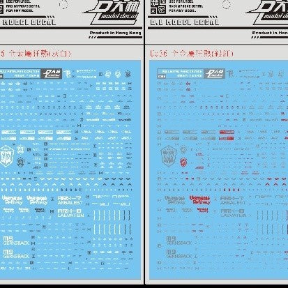 DL DALIN Water slide decal UC36 1/60 FULL METAL Panic Caution General Use