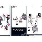 CB RG 17 butcher parts for 19 astray red frame B2 O9 O10