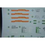 DL DALIN Water slide decal MG 1/100 Buster