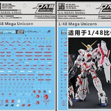 DL DALIN Water slide decal MEGA 1/48 UNICORN