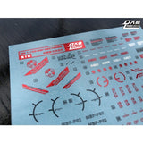 DL DALIN Water slide decal Color Coating MG MB Red Frame Stand