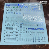 DL DALIN Water slide decal Gold Coating MG MB Blue Frame