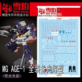 20250722 XUEYAN XY / SNOW FLAME MG-136 MG AGE-1 Full Glansa Water slide decal