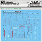 DL DALIN Water slide decal RG Series EVA 01 Impulse Unicorn Freedom Crossbone Strike