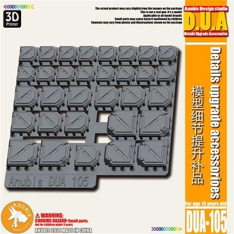 ANUBIS 3D print detail upgrade parts DUA105 Square Rectangular Reactive Heavy Armor no kits