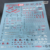 DL DALIN Water slide decal Color Coating MG MB Red Frame Stand