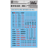 DL DALIN Water slide decal General Use UC Zeong Number Digital Letter Logo Sign Mark