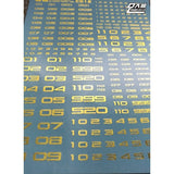 DL DALIN Water slide decal C013 1/144 1/100 1/60 Letter Series General Use Gold Coating