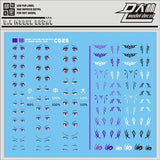 DL DALIN Water slide decal C025 Frame Arms Girl Eye Tattoo Purple
