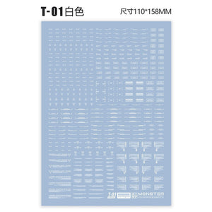 20250721 EVO Monster 1/100 T01 T02 general use water slide decal EVO100