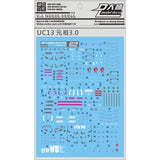 DL DALIN Water slide decal MG 1/100 RX-78 2.0 3.0