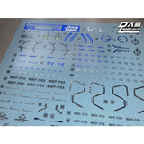 DL DALIN Water slide decal Gold Coating MG MB Blue Frame