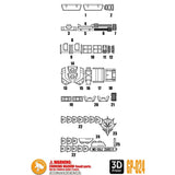 ANUBIS 3D print detail upgrade parts GP024 General parts fit for MG Zaku no kits Collectibles