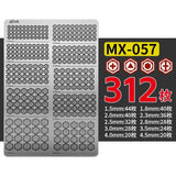 M.S. MOSHI Tool MX055-MX058 Screw Style Metal Etching sheet Detail Upgrade Parts fit for MG HG General Use