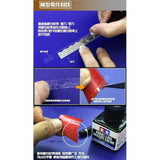 MOSHI M.S. MS004  Military Model ABS Slab Rubber Modification Cutting Stainless Steel L-Shaped Ruler