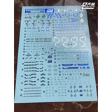 DL DALIN Water slide decal Gold Coating MG MB Blue Frame