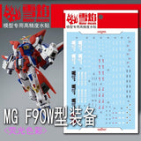 20250722 XUEYAN XY / SNOW FLAME Water MG 94 F90 F90E/S F90W 荧光 高精度 Water slide decal