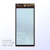 GUGU HG MG 1/144 1/100 General Water Slide Decal GUGUTY001 GUGUTY002 GUGUTY003 GUGUTY004 GUGUTY005 GUGUTY006