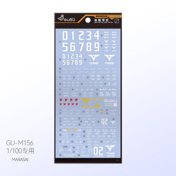GUGU MG  RMS-108 MARASAI  Water Slide Decal GUGUMG002