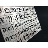 Alexen AJ0047 Stencil Tools for WW2 German Fraktur Letter Style