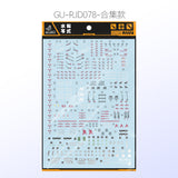 GUGU RJD078 RG 1/144 NU V Double FIN Funnel Type Water Slide Decal (Model not included) GUGURG007 GUGURG007