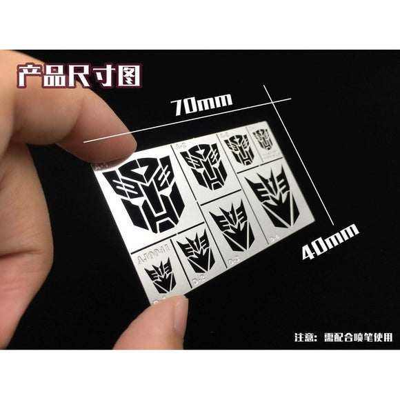 Alexen AJ0041 Stencil General Use Sign Tools for Transformers Autobots Decepticons