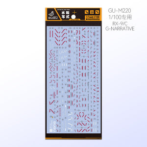 GUGU MG 1/100 RX-9/C  NARRATIVE  C-PACKS  Water Slide Decal GUGUMG003