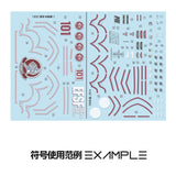 GUGU HG GTO 1/144 GUN CRNNON  Water Slide Decal GUGUHG009