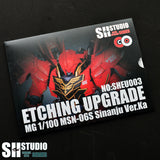SH STUDIO Upgrade Metal Etching Parts for MG 1/100 Sinanju