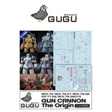 GUGU HG GTO 1/144 GUN CRNNON  Water Slide Decal GUGUHG009