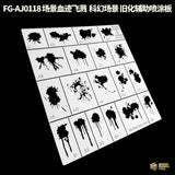 Alexen AJ0118 Stencil Tools for Science Fiction Zombie Survival Style Splatters Rapidly Aging Tools