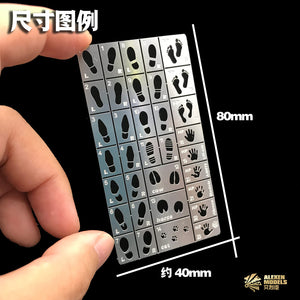 Alexen AJ0075 1/35 general use Footprint Stencil
