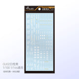 GUGU HG MG 1/144 1/100 General Water Slide Decal GUGUTY001 GUGUTY002 GUGUTY003 GUGUTY004 GUGUTY005 GUGUTY006