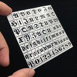 Alexen AJ0047 Stencil Tools for WW2 German Fraktur Letter Style