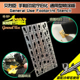 Alexen AJ0075 1/35 general use Footprint Stencil