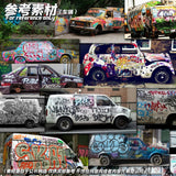 Alexen AJ0052 AJ0053 AJ0054 AJ0055 Stencil Tools for 1/35 1/32 Vehicle Tank Wall Graffiti Spray Stencil
