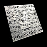 Alexen AJ0047 Stencil Tools for WW2 German Fraktur Letter Style