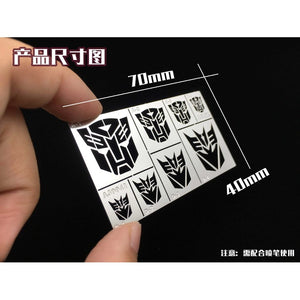 Alexen AJ0041 Stencil General Use Sign Tools for Transformers Autobots Decepticons