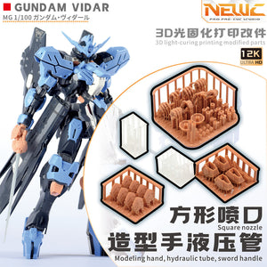 NewC MG 1/100 VIDAR SQUARE / CIRCULAR Booster Hands Handle Hydraulic 3D Printing Upgrade Parts (Kits not included)