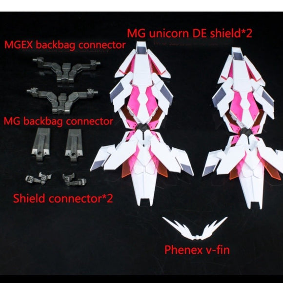 EW MG 1/100 Unicorn  banshee FA unicorn DE Shield addon No Kits