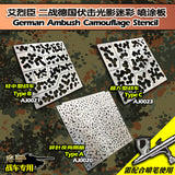 Alexen AJ0023 Stencil Tools for WW2 German Black Forest Wave Point CAMO Style Version C Stencil Tools