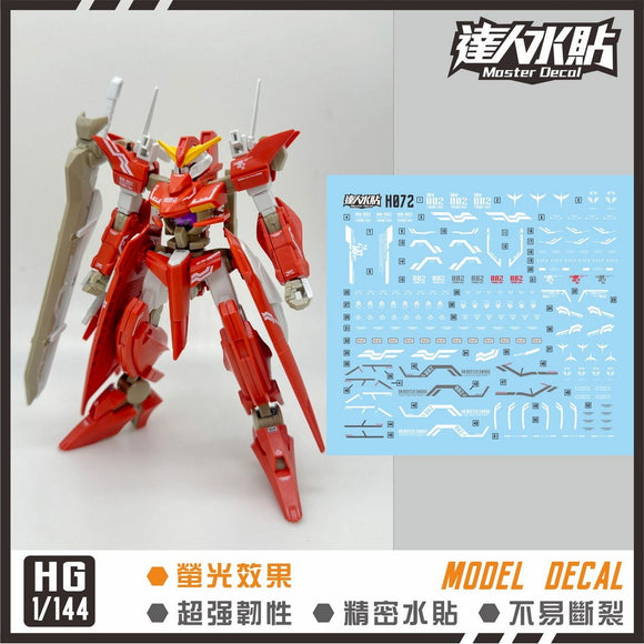 MASTER H072  water slide decal HG 00 1/144 GNW-002 THRONE ZWEI Collectibles