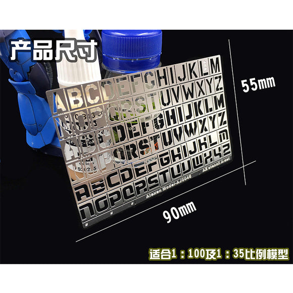 Alexen AJ0045 Stencil Letter for 1/35 1/100 Code Designation Stencil A Version